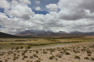 La cordillera de los andes desde el lado boliviano
